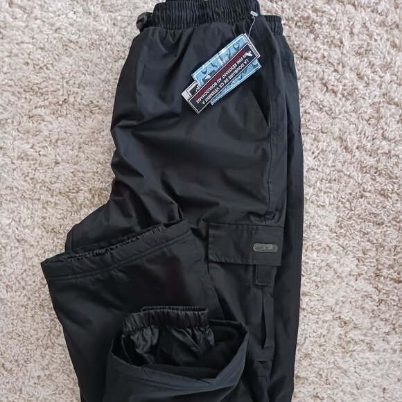 NWT Unisex West Coast Connection Cargo Snow Pants Lined Black Size Large - Picture 1 of 11